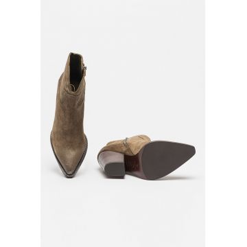 Botine cowboy de piele intoarsa Eternal