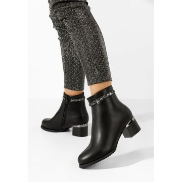 Botine cu toc gros Rivalita negre