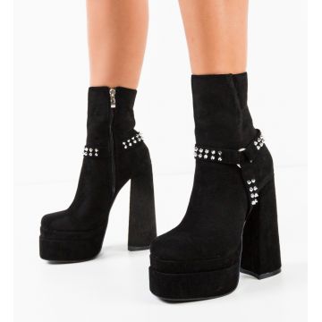 Botine dama Akari Negre