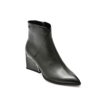 Botine EPICA negre, 4F3167, din piele naturala