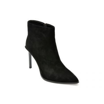 Botine FLAVIA PASSINI negre, KR465, din piele intoarsa