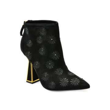 Botine KAT MACONIE FOR EPICA negre, LUCIE, din piele intoarsa