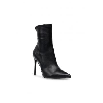 Botine stiletto de piele ecologica Vanya