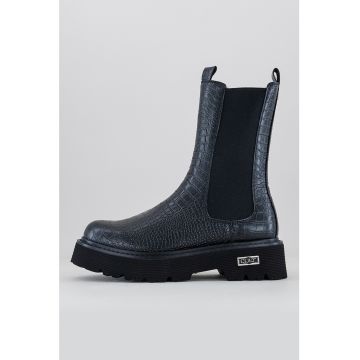 Ghete Chelsea din piele ecologica cu aspect de piele de crocodil Ghete Chelsea din piele ecologica cu aspect de piele de crocodil