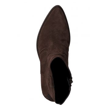 Botine western din piele intoarsa