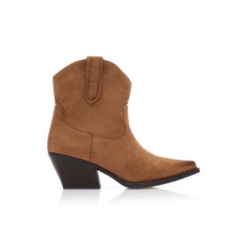 Botine Maro trabuc piele întoarsă Cowboy vârf ascuțit