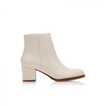 Botine Bej Imitație Piele