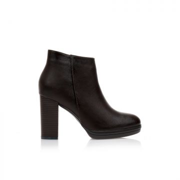 Botine Maro imitație de piele cu fiapa