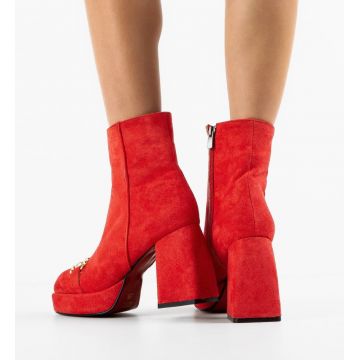 Botine dama Fersace Rosii
