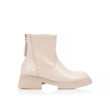 Botine Bej Imitație Piele