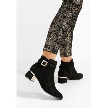 Botine cu toc gros Freina negre