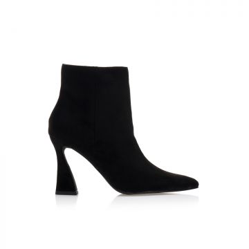 Botine Negre piele întoarsă vârf ascuțit