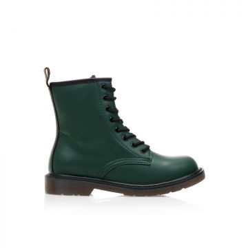 Botine Verzi imitație de piele cu prindere