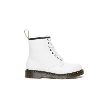 Dr. Martens botine Vegan 1460 femei, culoarea alb, cu toc plat DM27213113