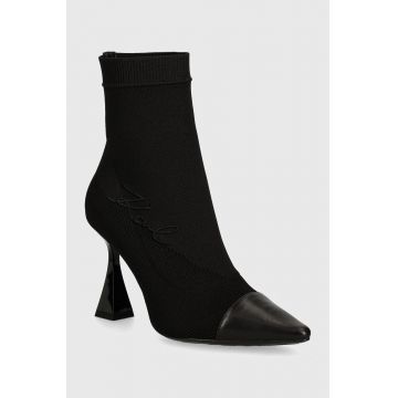 Karl Lagerfeld botine DEBUT II femei, culoarea negru, cu toc cui, KL32064