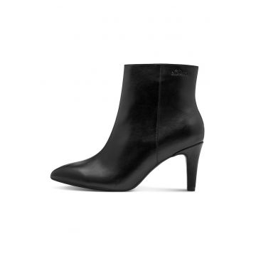 Botine din piele cu varf ascutit