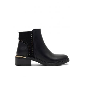 Botine dama -  590558807280535 - Piele ecologica - Negru