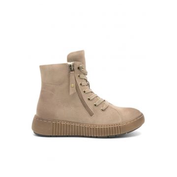Botine dama -  590558809949937 - Piele ecologica - Bej