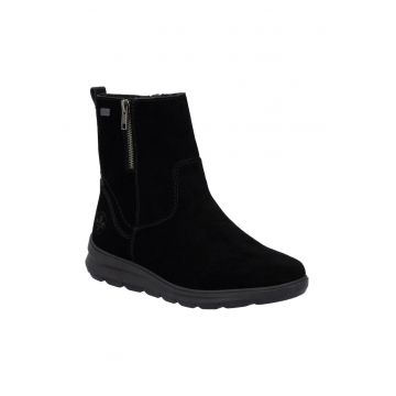 Ghete de dama  casual - piele intoarsa - negru