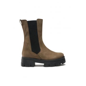 Botine dama -  69757 - Piele naturala - Kaki