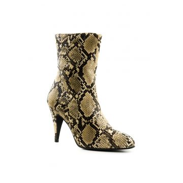 Botine cu aspect de piele de sarpe
