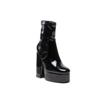 Botine dama -  301727774 - Piele ecologica - Negru