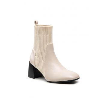 Botine dama - 301728030 - Piele ecologica - Bej Botine dama - 301728030 - Piele ecologica - Bej