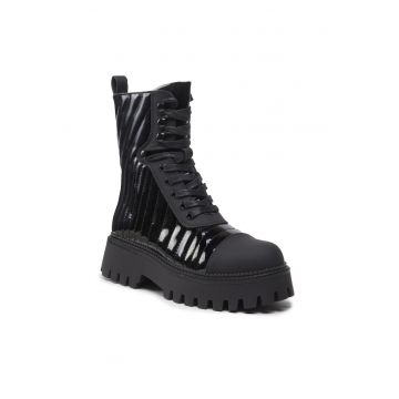 Botine dama -  301728153 - Piele ecologica - Negru