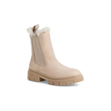 Botine dama -  casual - piele naturala - bej