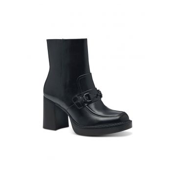 Botine dama -  Piele naturala - Negru -