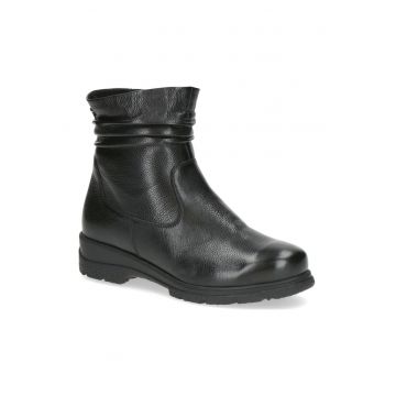 Botine casual dama - piele naturala - negru Botine casual dama - piele naturala - negru