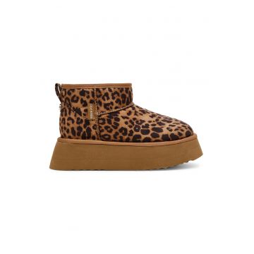 Ghete slip-on flatform din piele intoarsa Ghete slip-on flatform din piele intoarsa