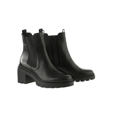 Botine cu toc dama - Hogl - casual - piele naturala - negru