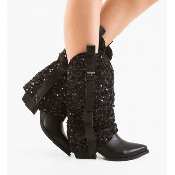 Botine dama Inga Negre