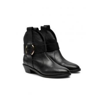 Botine dama - See by Chloe - model New Ring - piele naturala - negru -