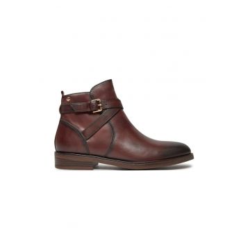 Botine W3C-8869 Maro -  Piele lacuita