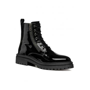 Botine dama  D16HRF-00066 - Piele naturala - 39 EU - Negru