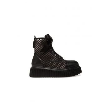 Botine dama  D751563PGKK7760 - Piele naturala - Negru