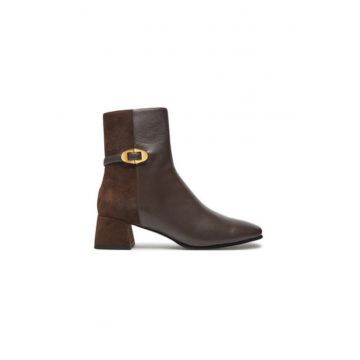 Botine dama  E4 RLI 11 02 01 - Piele naturala - Maro