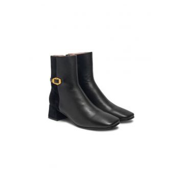 Botine dama  E4 RLI 11 02 01 - Piele naturala - Negru