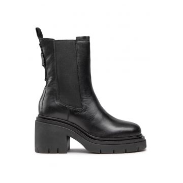 Botine dama  F2ZENDA02/LEA - Piele naturala - 40 EU - Negru