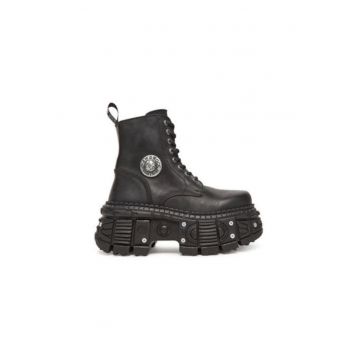 Botine dama  M-OVERZTANK001-C1 - Piele naturala - Negru