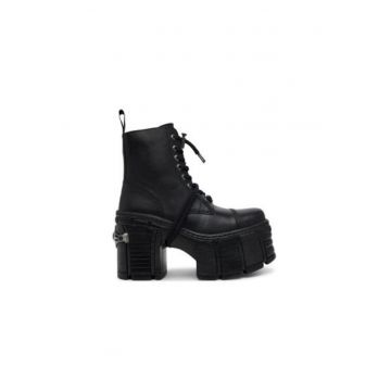 Botine dama  M-TM001-C4 - Piele naturala - Negru