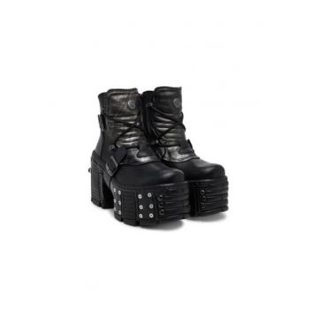 Botine dama  M-TM004-C3 - Piele naturala - Negru