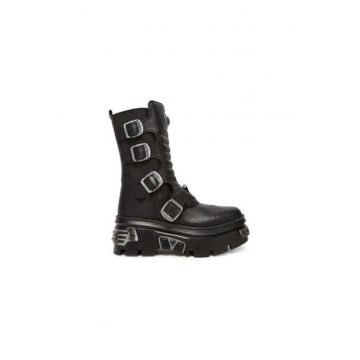 Botine dama  M-WALL373N-C1 - Piele naturala - Negru