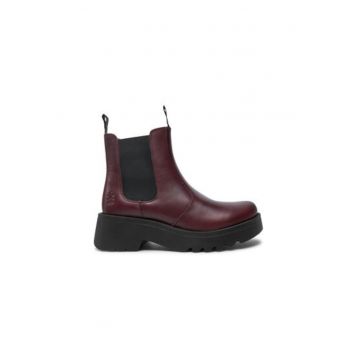 Botine dama  MEDI789FLY - Piele naturala - Visiniu