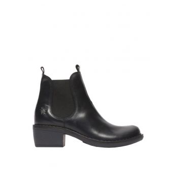 Botine dama -  Piele naturala - Negru -