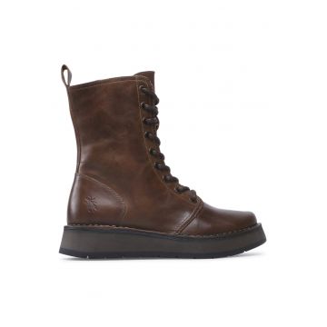 Botine dama  RAMI043FLY - Piele naturala - Maro
