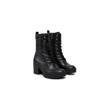 Botine dama  TIEL642FLY - Piele naturala - Negru