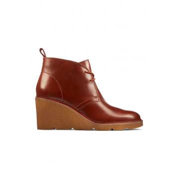 Botine cu talpa wedge si sireturi Clarkford